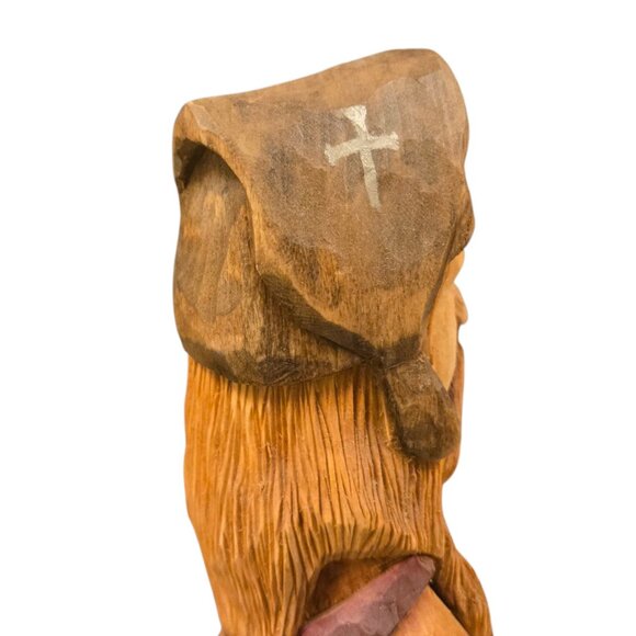 Carved Sculpture Of Two Faces  Viking  Native American Signed Art Handmade - Picture 13 of 16